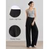 imageYvette High Waisted Wide Leg Pants for Women Lightweight Casual Athletic Pants Loose Fit Lounge Travel WorkBlack