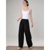 imageYvette High Waisted Wide Leg Pants for Women Lightweight Casual Athletic Pants Loose Fit Lounge Travel WorkBlack