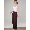imageYvette High Waisted Wide Leg Pants for Women Lightweight Casual Athletic Pants Loose Fit Lounge Travel WorkBrown
