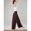 imageYvette High Waisted Wide Leg Pants for Women Lightweight Casual Athletic Pants Loose Fit Lounge Travel WorkBrown
