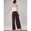 imageYvette High Waisted Wide Leg Pants for Women Lightweight Casual Athletic Pants Loose Fit Lounge Travel WorkBrown