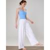 imageYvette High Waisted Wide Leg Pants for Women Lightweight Casual Athletic Pants Loose Fit Lounge Travel WorkWhite