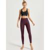 imageYvette Leggings for Women with Pockets High Waist Athletic Non SeeThrough TightsBurgundy