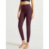 imageYvette Leggings for Women with Pockets High Waist Athletic Non SeeThrough TightsBurgundy