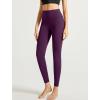 imageYvette Leggings for Women with Pockets High Waist Athletic Non SeeThrough TightsReddish Purple
