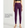 imageYvette Leggings for Women with Pockets High Waist Athletic Non SeeThrough TightsReddish Purple