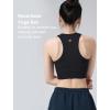 imageYvette Longline High Neck Sports Bras for Women Racerback Padded Crop Tank Top with Built in Bra Workout YogaBlack