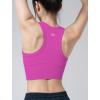 imageYvette Longline High Neck Sports Bras for Women Racerback Padded Crop Tank Top with Built in Bra Workout YogaPink