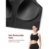 imageYvette Sports Bra Front Zipper High Impact Sports Bras for Women Plus Size Criss Cross Back Full Support for Large BustBlack