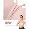 imageYvette Sports Bra Front Zipper High Impact Sports Bras for Women Plus Size Criss Cross Back Full Support for Large BustPink