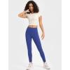 imageYvette Tummy Control Workout Leggings for Women High Waisted Yoga Pants Rib Knit Non SeeThroughRoyal Blue