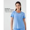 imageYvette Womens Athletic Shirts Short Sleeve Workout Tennis Yoga Running Gym Basic Tee Top Casual TShirtsBlue