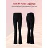 imageYvette Womens Flare FleeceLined Leggings High Waisted Yoga Pants for Daily WearBlack