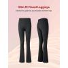 imageYvette Womens Flare FleeceLined Leggings High Waisted Yoga Pants for Daily WearGrey