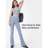 imageYvette Womens High Waist Yoga Leggings Flare Pants for Workout Daily WearBlue