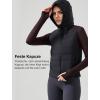 imageYvette Womens Hooded Lightweight Warm Windproof Zip Up Sleeveless Jacket for Hiking Golf RunningBlack