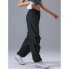 imageYvette Womens Joggers Parachute Pants Athletic Running Quick Dry Sweatpants with PocketsBlack