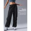 imageYvette Womens Joggers Parachute Pants Athletic Running Quick Dry Sweatpants with PocketsBlack