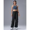 imageYvette Womens Joggers Parachute Pants Athletic Running Quick Dry Sweatpants with PocketsBlack