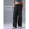 imageYvette Womens Joggers Parachute Pants Athletic Running Quick Dry Sweatpants with PocketsBlack