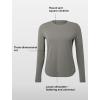 imageYvette Womens Long Sleeve Athletic TShirts Workout Running Basic Tee Tank Top Gym Casual ShirtsGrey Khaki