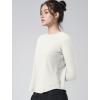 imageYvette Womens Long Sleeve Athletic TShirts Workout Running Basic Tee Tank Top Gym Casual ShirtsOffwhite