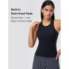 imageYvette Workout Tank Top with Builtin Bra for Women Padded Racerback Athletic Shirts Breathable Camisole Gym YogaBlack
