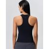 imageYvette Workout Tank Top with Builtin Bra for Women Padded Racerback Athletic Shirts Breathable Camisole Gym YogaBlack
