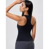 imageYvette Workout Tank Top with Builtin Bra for Women Padded Racerback Athletic Shirts Breathable Camisole Gym YogaBlack