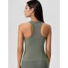 imageYvette Workout Tank Top with Builtin Bra for Women Padded Racerback Athletic Shirts Breathable Camisole Gym YogaGreen
