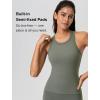 imageYvette Workout Tank Top with Builtin Bra for Women Padded Racerback Athletic Shirts Breathable Camisole Gym YogaGreen
