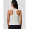 imageYvette Workout Tank Top with Builtin Bra for Women Padded Racerback Athletic Shirts Breathable Camisole Gym YogaWhite