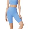 imageYvette Biker Shorts for Women Tummy Control High Waist Running Workout Gym Yoga ShortsSky Blue