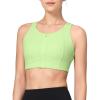 imageYvette High Impact Sports Bras for Women Zip Front Racerback Supportive Bras for Large BustHighlighter Green
