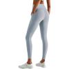 imageYvette High Waisted Leggings with Pockets for Women Tummy Control Workout Running Yoga Pants Non SeeThroughGrey