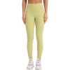 imageYvette Tummy Control Workout Leggings for Women High Waisted Yoga Pants Rib Knit Non SeeThroughYellow