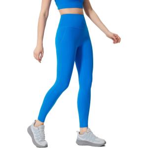 imageYvette Athletic Leggings for Women High Waist Tummy Control Non SeeThrough Workout TightsCapri Blue