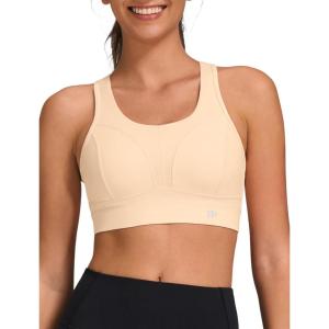 imageYvette High Impact Sports Bras for Women Racerback Supportive Bras for RunningPink