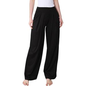 imageYvette High Waisted Wide Leg Pants for Women Lightweight Casual Athletic Pants Loose Fit Lounge Travel WorkBlack