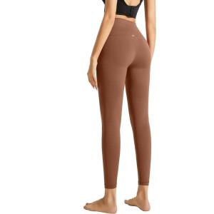 imageYvette Leggings for Women with Pockets High Waist Athletic Non SeeThrough TightsBrown