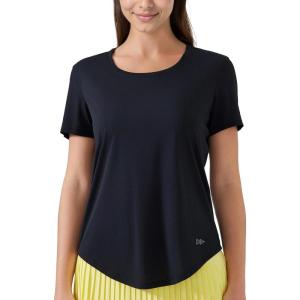 imageYvette Womens Athletic Shirts Short Sleeve Workout Tennis Yoga Running Gym Basic Tee Top Casual TShirtsBlack