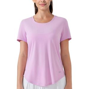 imageYvette Womens Athletic Shirts Short Sleeve Workout Tennis Yoga Running Gym Basic Tee Top Casual TShirtsPink