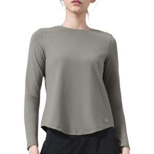 imageYvette Womens Long Sleeve Athletic TShirts Workout Running Basic Tee Tank Top Gym Casual ShirtsGrey Khaki