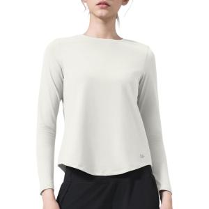 imageYvette Womens Long Sleeve Athletic TShirts Workout Running Basic Tee Tank Top Gym Casual ShirtsOffwhite