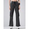 imageYvette Cargo Pants for Women High Waisted Quick Dry Lightweight Hiking Casual Pants with PocketsGrey