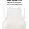 imageYvette Racerback Crop Top with Removable Built in Bra Thin Straps Sports Bra for WomenOffwhite