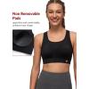 imageYvette Racerback Sports Bras for Women High Support Running Supportive Sports Bra with Sewn in PadsBlack