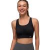 imageYvette Racerback Sports Bras for Women High Support Running Supportive Sports Bra with Sewn in PadsBlack