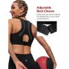 imageYvette Racerback Sports Bras for Women High Support Running Supportive Sports Bra with Sewn in PadsGrey