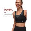 imageYvette Racerback Sports Bras for Women High Support Running Supportive Sports Bra with Sewn in PadsGrey